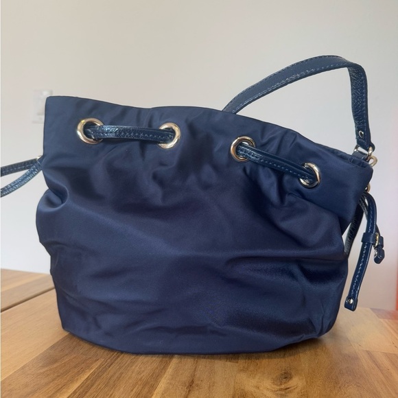KATE SPADE Dark Navy Blue Nylon Drawstring Bucket Bag - Picture 11 of 11